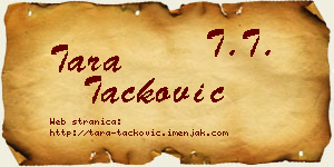Tara Tacković vizit kartica